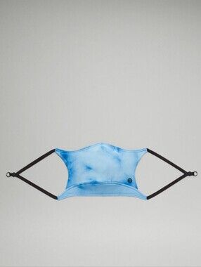 lululemon Ear Loop Face Mask Tidal Dye Vapor Hawaiian Blue/Rhino Grey
